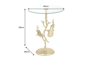 MASUTA DE CAFEA, WILDLIFE, 60CM, BLAT DIN STICLA SI METAL, ARTIM GROUP SELECTION - Img 5