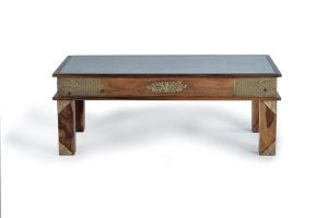 MASUTA DE CAFEA YORK 120CM, MARO/MULTICOLORA, DIN LEMN DE TRANDAFIR, STIL VINTAGE
