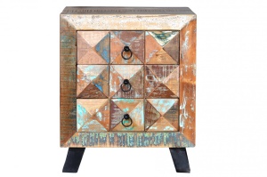 NOPTIERA DIAMOND TWO 6248, MARO/MULTICOLOR, LEMN RECICLAT/METAL, STIL MODERNG&C