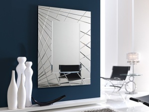 OGLINDA DECORATIVA FUSION, 110x150 CM, DIN STICLA SI MDF, STIL MODERN