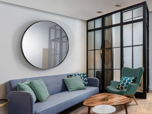 OGLINDA DECORATIVA ORIO, 120 CM, DIN STICLA SI MDF, STIL MODERN