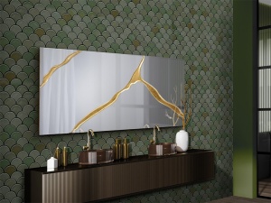 OGLINDA DECORATIVA SURCOS, 180x80 CM, DIN STICLA SI MDF, STIL MODERN