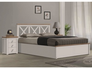 PAT DIN LEMN SI MDF 160 DE CULOARE ALB MODEL NOU
