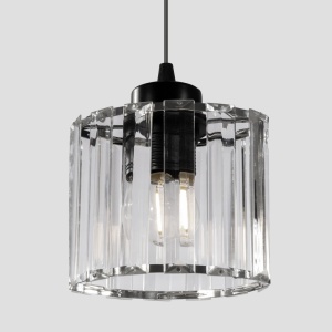 PENDUL BLACK CRYSTAL APP511-1CP, 14X90, NEGRU, DIN METAL SI STICLA, STIL MODERN, TU - Img 3
