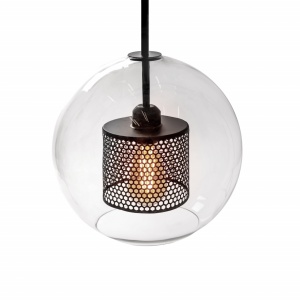 PENDUL BLACK LOFT APP558-1CP, 25 cm, NEGRU, DIN OTEL, METAL SI STICLA, STIL MODERN, TU - Img 3
