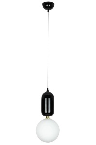 PENDUL BOY M FI25, NEGRU, DIN METAL SI STICLA, STIL MODERN, B2 - Img 3