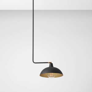 PENDUL ESPACE LONG, 120 CM, NEGRU, DIN METAL, STIL MODERN