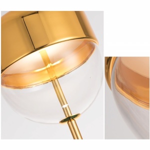 PENDUL METAL GOLD APP550-1CP, 12X45 cm, AURIU, DIN OTEL, METAL SI STICLA, STIL MODERN, TU - Img 3