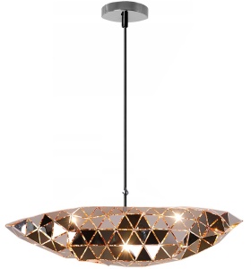 PENDUL MIRROR APP497-1CP, 80x15 cm, ROZ AURIU SI NEGRU, DIN METAL, STIL MODERN, TU