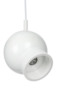 PENDUL OJO LONG, ALB, DIN METAL, STIL MODERN