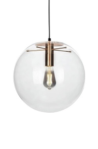 PENDUL SANDRA 30, CUPRU/TRANSPARENT, DIN METAL SI STICLA, STIL MODERN, B2