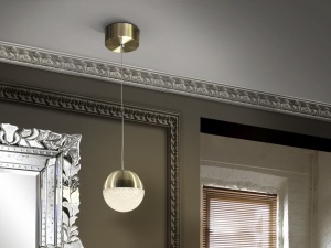 PENDUL SPHERE, 12 CM, ALAMA, DIN METAL SI POLICARBONAT, STIL MODERN