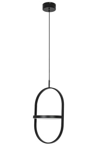 PENDUL SPINNER 38 NEGRU, DIN ALUMINIU SI PLASTIC OPAL, STIL MODERN, B2 - Img 4