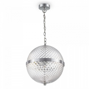 PENDUL YONKERS P004PL-01CH, DIN METAL SI STICLA, STIL MODERN, MAYTONI