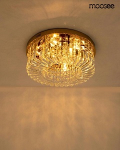 PLAFONIERA BALUNA 50 GOLD, CONFECTIONATA DIN STICLA SI METAL, STIL MODERN - Img 2