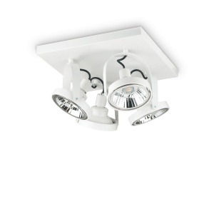 PLAFONIERA GLIM PL4 SQUARE, ALB, DESIGN MODERN, IDEAL LUX
