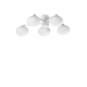 PLAFONIERA HERMES PL5 D60, ALB, DIN METAL, STIL MODERN