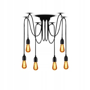 PLAFONIERA SPIDER JDL-02, 20x150 cm, NEGRU, DIN OTEL SI METAL DE INALTA CALITATE, STIL MODERN, TU