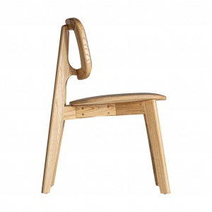 SCAUN ALORA REF. 29589, CULOARE NATURALA, STIL SCANDINAV, DIN LEMN MASIV DE ULM SI RATAN, VIC - Img 3