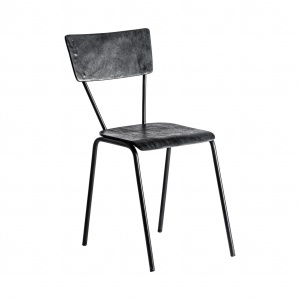 SCAUN BARNIK REF. 28338, GRI, STIL VINTAGE, DIN FIER, VIC