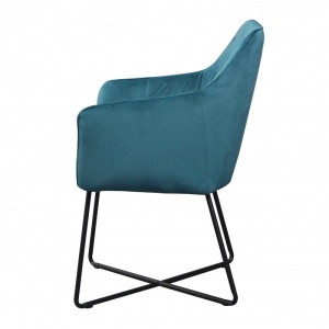 SCAUN CU BRATE, SAMT TURCOAZ, COD 38861, DESIGN LOFT - Img 4