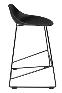 SCAUN DE BAR BENNY 66, NEGRU, CONFECTIONAT DIN POLIPROPILENA SI METAL, STIL MODERN - Img 2