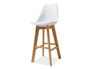 SCAUN DE BAR KRIS H-1 ALB/FAG STIL SCANDINAV SIGNAL - Img 2