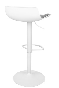 SCAUN DE BAR SNAP BAR TAP ALB, CONFECTIONAT DIN METAL SI PLASTIC, STIL MODERN - Img 2