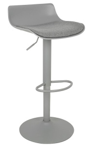 SCAUN DE BAR SNAP BAR TAP, GRI, CONFECTIONAT DIN METAL SI PLASTIC, STIL MODERN