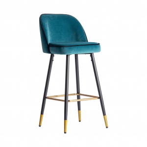 SCAUN DE BAR TURCOAZ CARPI REF. 28761, DIN METAL, MDF SI CATIFEA, STIL MODERN, VIC