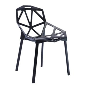 SCAUN DINING/GRADINA, NEGRU, DIN POLIPROPILENA SI METAL, ARTIM GROUP SELECTION