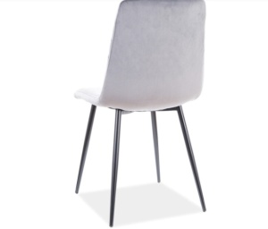 SCAUN DINING IRYS BLUVEL 14, GRI/NEGRU MAT, TAPITAT IN CATIFEA/METAL, STIL MODERN, SIGNAL - Img 2