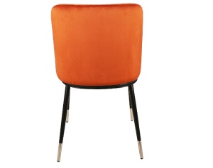 SCAUN DINING JILL, SCORTISOARA BLUVEL 4215/NEGRU MAT/CROM, TAPITERIE DIN CATIFEA SI PICIOARE DIN METAL, STIL MODERN - Img 2