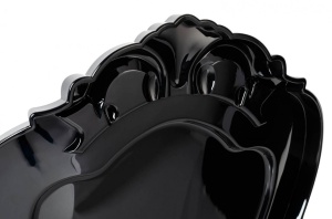 SCAUN DINING KING ARM, NEGRU, DIN POLICARBONAT, STIL MODERN - Img 5