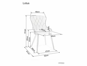 SCAUN DINING LOTUS, TURCOAZ BLUVEL 85/NEGRU MAT, TAPITERIE DIN CATIFEA SI PICIOARE DIN METAL, STIL MODERN - Img 7