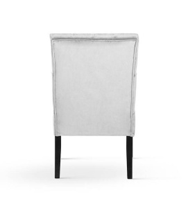 SCAUN DINING MATLASAT GALA, GRI/NEGRU, TAPITERIE DIN CATIFEA SI PICIOARE DIN LEMN, STIL MODERN, ATR - Img 3