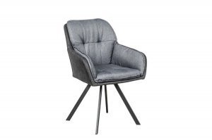 SCAUN DINING, ROTATIV 180 GRADE, LOUNGER, GRI, STIL INDUSTRIAL, ARTIM GROUP SELECTION