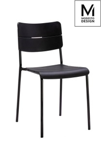 SCAUN DINING/TERASA NEGRU DIN POLIPROPILENA RENE STIL MODERN B2