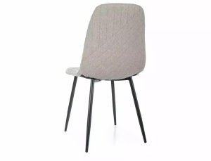 SCAUN DINING TWIST, GRI 07/NEGRU MAT, TAPITERIE DIN STOFA SI PICIOARE DIN METAL, STIL MODERN - Img 3