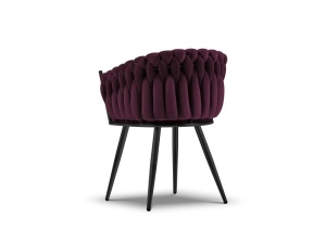 SCAUN EXCLUSIVIST SHIRLEY BURGUND, TAPITERIE DIN CATIFEA SI NEGRU, STIL MODERN, ARTIM GROUP SELECTION - Img 2