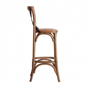 SCAUN LANDES REF. 27035, CULOARE NATURALA, STIL VINTAGE, DIN LEMN DE PIN RECICLAT SI RATAN, VIC - Img 4