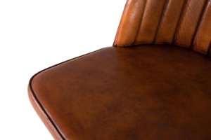 SCAUN LIVING ELEGANT, ARTIM 1757, DIN METAL, LEMN SI PIELE, MARO/NEGRU, ARTIM GROUP SELECTION - Img 5