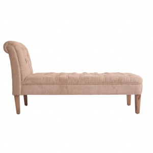 SCAUN LUNG LAVAL REF. 24099, CULOAREA NISIPULUI, BUTONAT, STIL VINTAGE,, DIN LEMN MASIV DE PIN, PRODUS DETASABIL, VIC