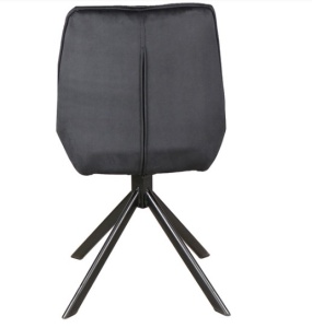 SCAUN PIVOTANT BOOGIE I, NEGRU BLUVEL 19/NEGRU MAT, TAPITERIE DIN CATIFEA SI PICIOARE DIN METAL, STIL MODERN - Img 2
