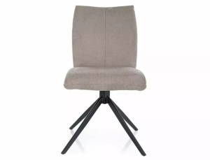 SCAUN PIVOTANT COCO I, BEJ 34/NEGRU MAT, TAPITERIE DIN STOFA VARDO SI PICIOARE DIN METAL, STIL MODERN - Img 2