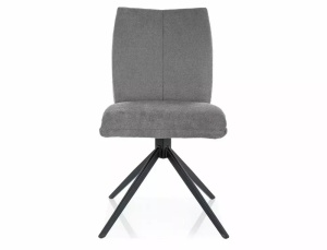 SCAUN PIVOTANT COCO I, GRI 11/NEGRU MAT, TAPITERIE DIN STOFA VARDO SI PICIOARE DIN METAL, STIL MODERN - Img 2