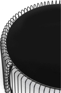 SET 2 MASUTE DE CAFEA WIRE, NEGRE, CONFECTIONATE DIN METAL SI STICLA, STIL MODERN - Img 3
