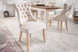 SET 2 SCAUNE, CASTLE, COMFORT BEJ, DIN LEMN MASIV SI IN, STIL RUSTIC, ARTIM GROUP SELECTION