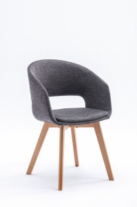 SET 2 SCAUNE NATURAL/GRI NORDIC STAR 38503 - DESIGN SCANDINAV