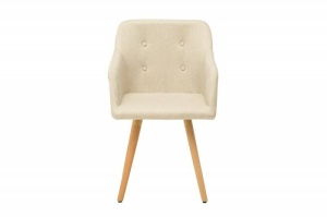 SET 2 SCAUNE, TEXTIL BEJ, SCANDINAVIA, DESIGN SCANDINAV - Img 2